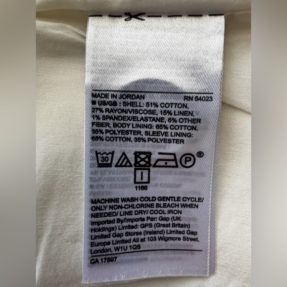 BANANA REPUBLIC Cream and Green Blazer Tailored Fit 12 - Picture 4 of 5